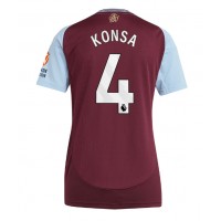 Maglia Calcio Aston Villa Ezri Konsa #4 Prima Divisa Donna 2024-25 Manica Corta